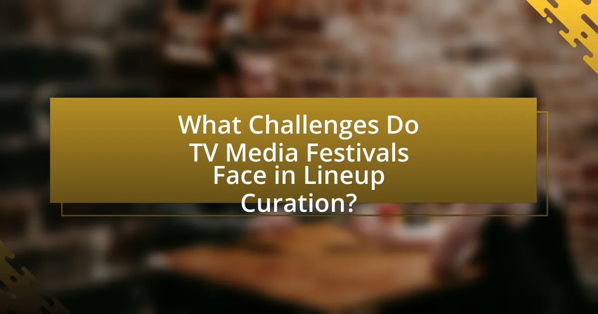 What Challenges Do TV Media Festivals Face in Lineup Curation?