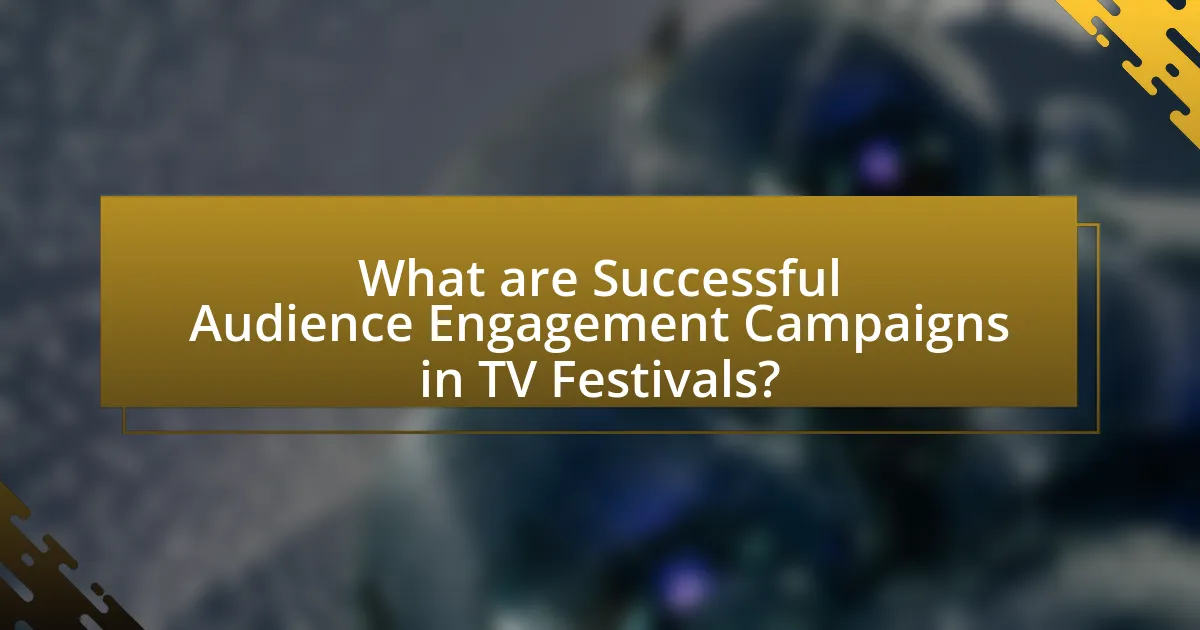 What are Successful Audience Engagement Campaigns in TV Festivals?